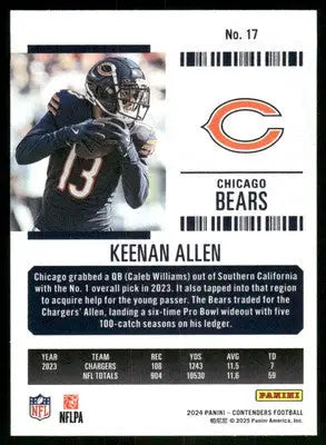 2024 Panini Contenders Football Keenan Allen #17 Football - Football Card Single