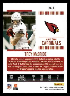 2024 Panini Contenders Football Mojo #1 Trey McBride - Football Card Single