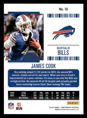 2024 Panini Contenders Football Mojo #10 James Cook - Football Card Single
