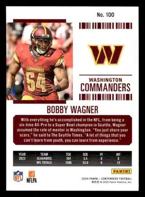 2024 Panini Contenders Football Mojo #100 Bobby Wagner - Football Card Single