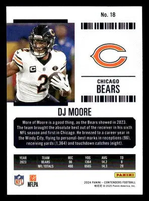 2024 Panini Contenders Football Mojo #18 DJ Moore - Football Card Single