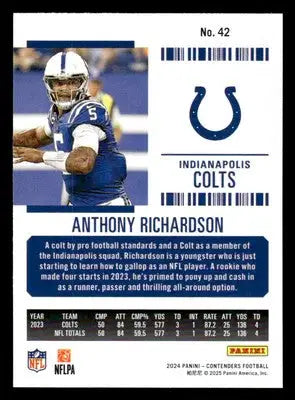 2024 Panini Contenders Football Mojo #42 Anthony Richardson - Football Card Single