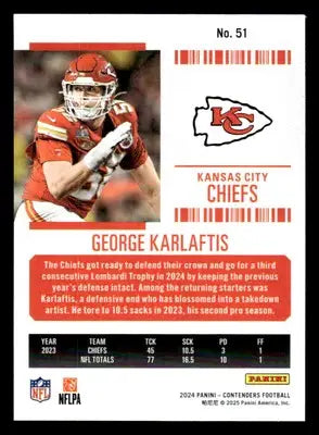 2024 Panini Contenders Football Mojo #51 George Karlaftis - Football Card Single