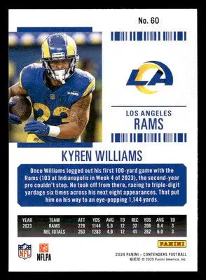 2024 Panini Contenders Football Mojo #60 Kyren Williams - Football Card Single