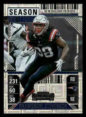 2024 Panini Contenders Football Season Ticket Mojo #68 Rhamondre Stevenson Pats - Football Card Single