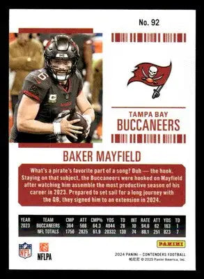 2024 Panini Contenders Football Season Ticket Mojo #92 Baker Mayfield Buccaneers - Football Card Single
