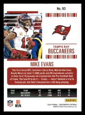 2024 Panini Contenders Football Season Ticket Mojo #93 Mike Evans Buccaneers - Football Card Single