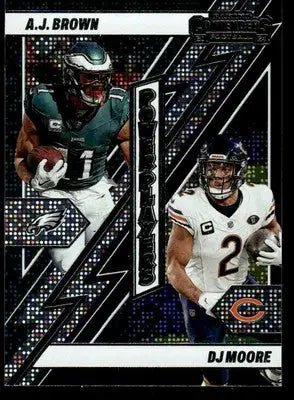 2024 Panini Contenders Football Sparkle Dots #12 AJ Brown/DJ Moore Power Players