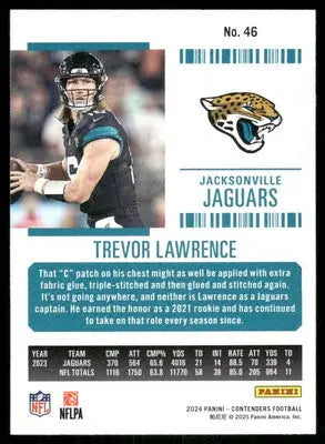 2024 Panini Contenders Football Trevor Lawrence #46 Football - Football Card Single
