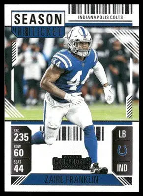 2024 Panini Contenders Football Zaire Franklin #44 Football - Football Card Single