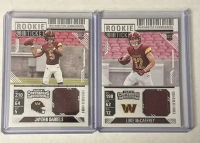 2024 Panini Contenders Jayden Daniels/mccaffrey Rookie Ticket Patch - Football Card Single