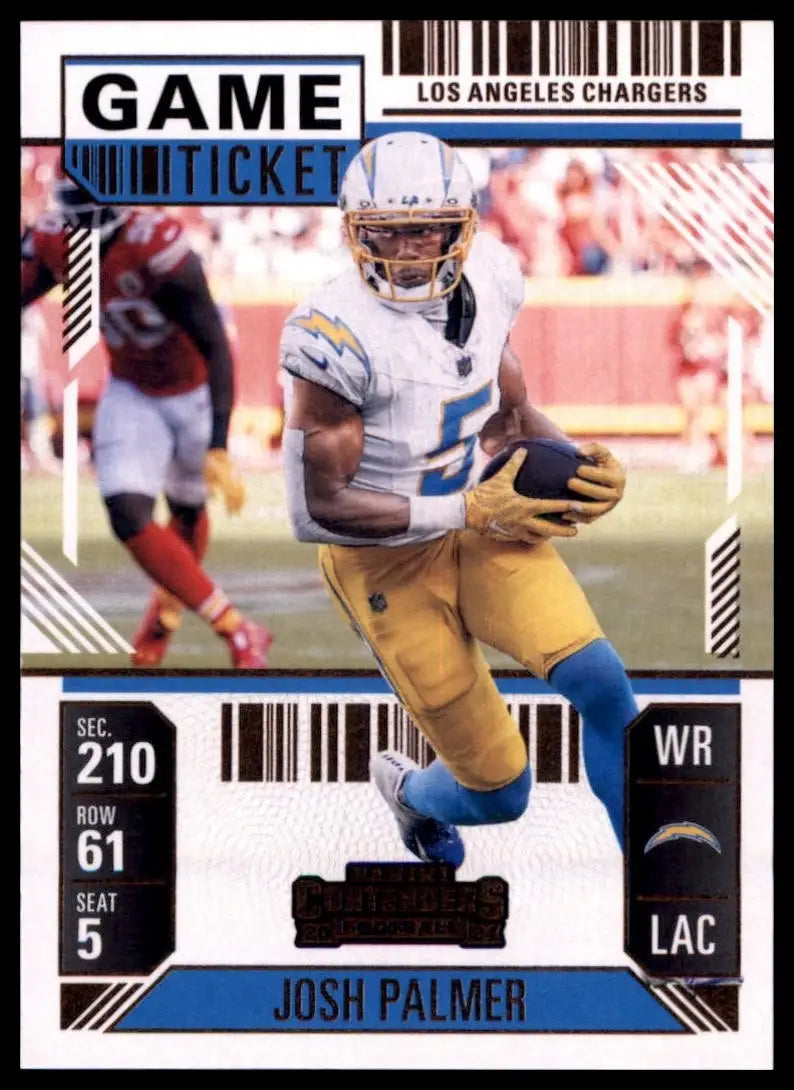 2024 Panini Contenders - Josh Palmer #56 Bronze Game Ticket - Football Card Single