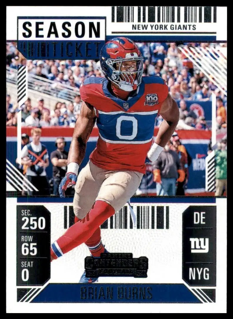2024 Panini Contenders - Season Ticket Brian Burns #74 Retail - Football Card Single