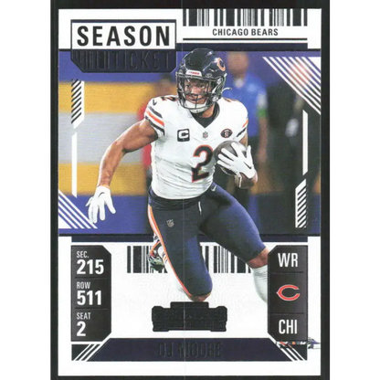 2024 Panini Contenders Season Ticket Retail #18 DJ Moore NM-MT Chicago Bears Football Card
