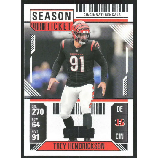 2024 Panini Contenders Season Ticket Retail #19 Trey Hendrickson NM-MT Cincinnati Bengals Football Card  Image 1