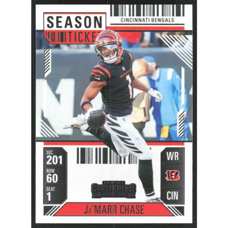 2024 Panini Contenders Season Ticket Retail #21 Ja’Marr Chase NM-MT Cincinnati Bengals Football Card