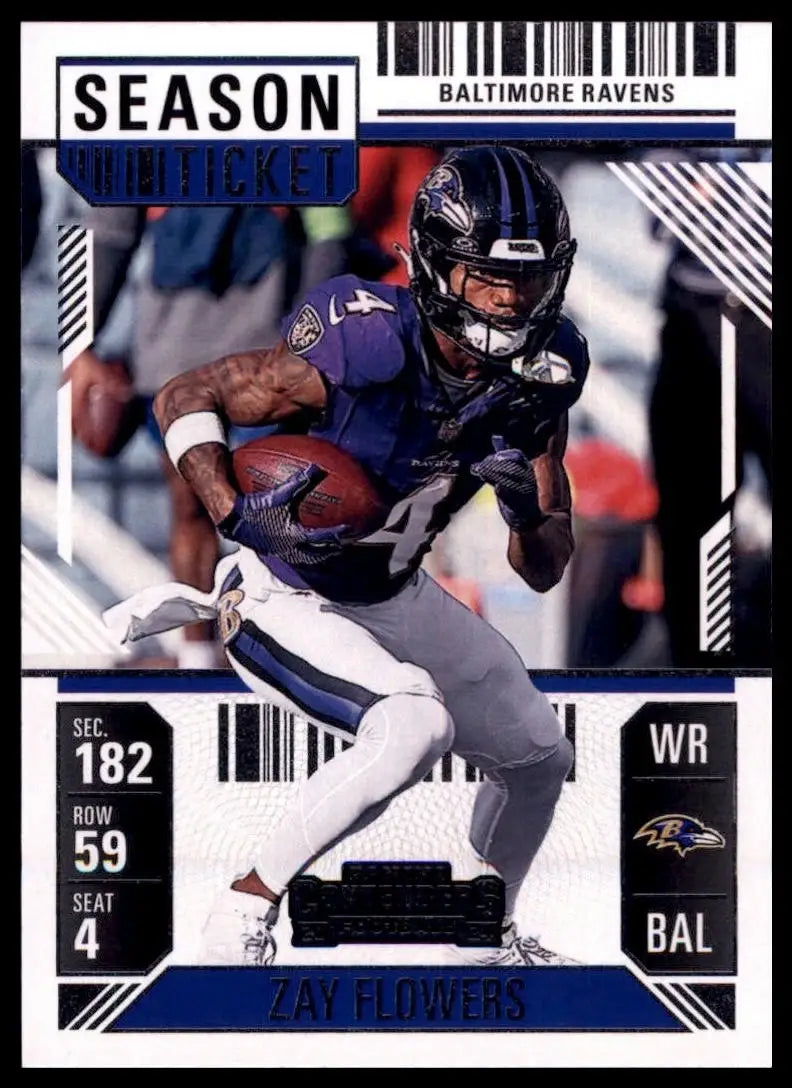 2024 Panini Contenders - Season Ticket Zay Flowers #8 Retail - Football Card Single