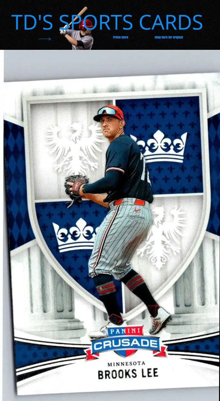 Baseball card featuring Brooks Lee from 2024 Panini Crusade series