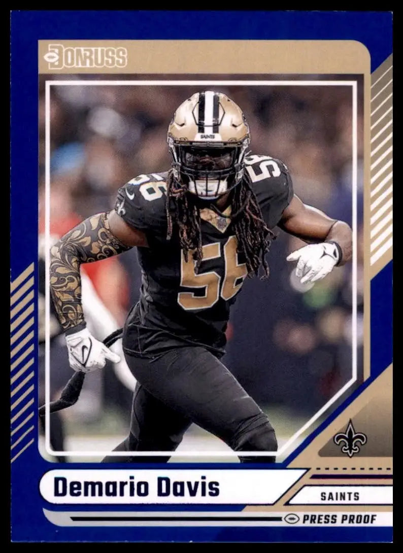 2024 Panini Donruss Blue Demario Davis #298 New Orleans Saints Football Card NFL