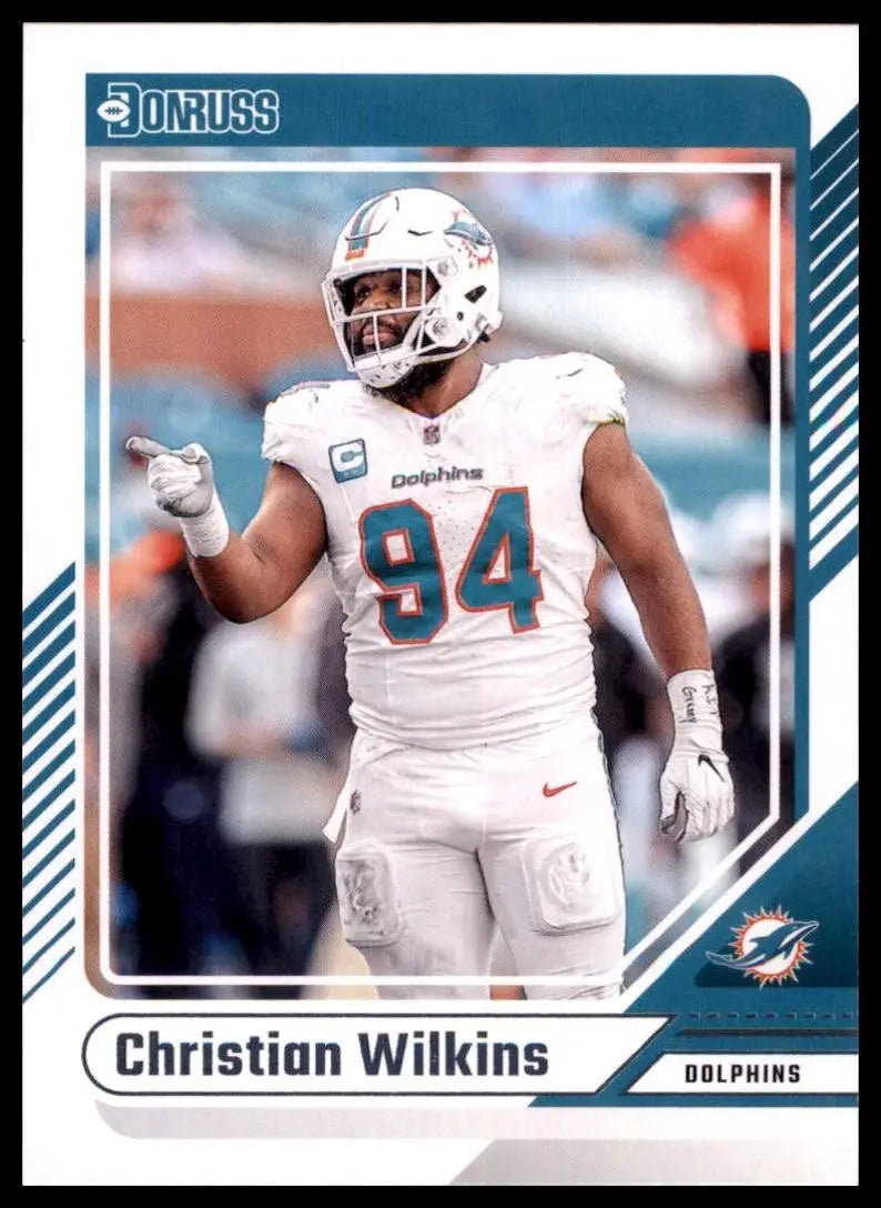 2024 Panini Donruss Christian Wilkins #284 Miami Dolphins Football Card NFL - Football Card Single