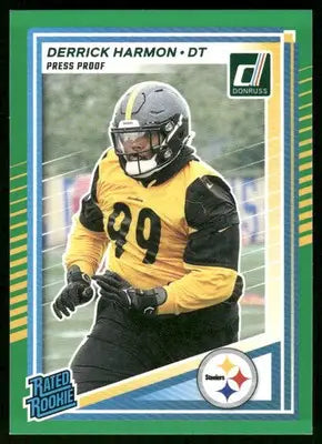 2024 Panini Donruss Derrick Harmon #391 Press Proof Green Football - Football Card Single