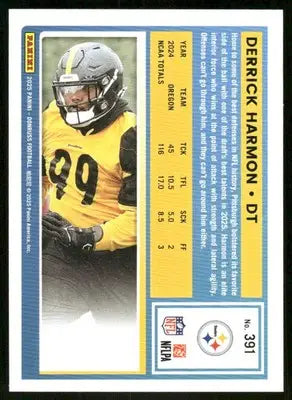 2024 Panini Donruss Derrick Harmon #391 Press Proof Green Football - Football Card Single