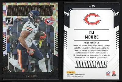 2024 Panini Donruss DJ MOORE #35 Dominators Chicago Bears - Football Card Single