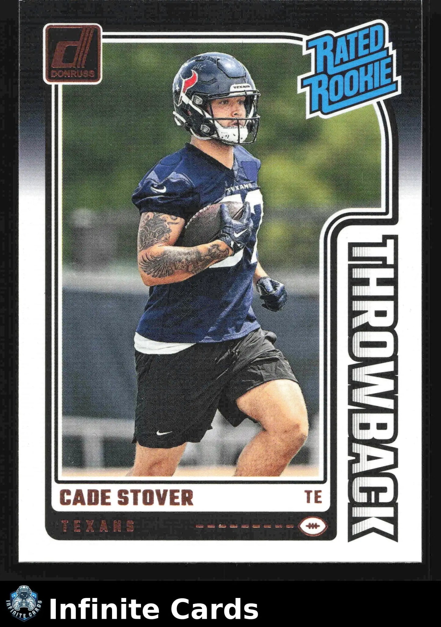2024 Panini Donruss Football CADE STOVER #24 Throwback Houston Texans RC - Football Card Single