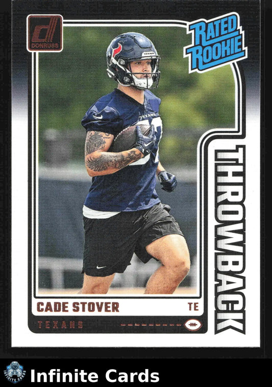 2024 Panini Donruss Football CADE STOVER #24 Throwback Houston Texans RC - Football Card Single
