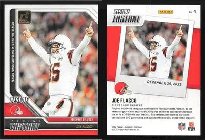 2024 Panini Donruss Football JOE FLACCO #4 Best of Instant Cleveland Browns