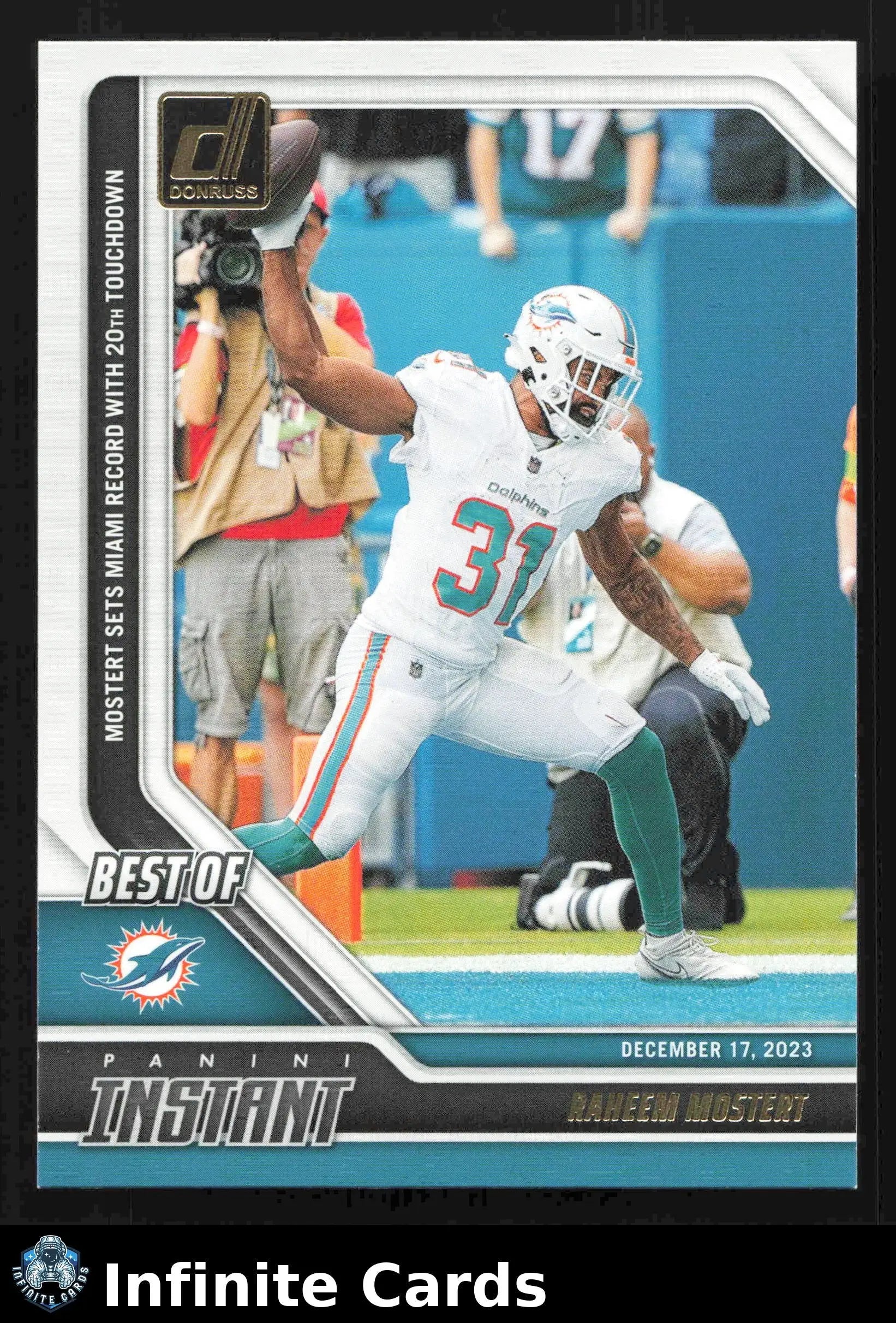 2024 Panini Donruss Football RAHEEM MOSTERT #25 Best of Panini Instant Dolphins - Football Card Single
