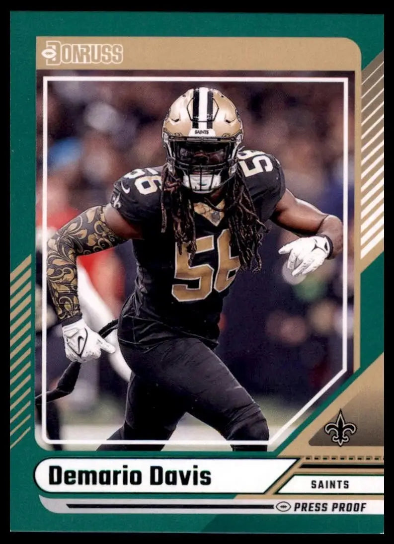 2024 Panini Donruss Green Demario Davis #298 New Orleans Saints Football Card - Football Card Single