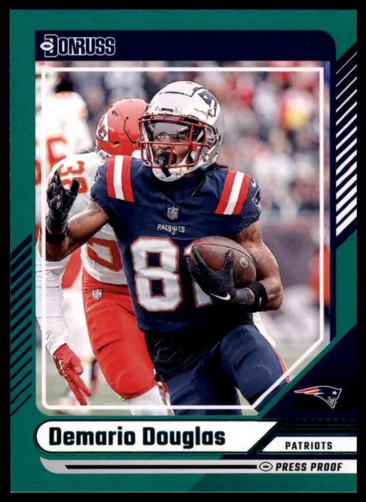 2024 Panini Donruss Green Demario Douglas #91 New England Patriots Football Card - Football Card Single