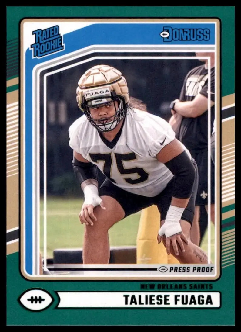2024 Panini Donruss Green Rookie Taliese Fuaga #310 Football Card NFL Sports - Football Card Single