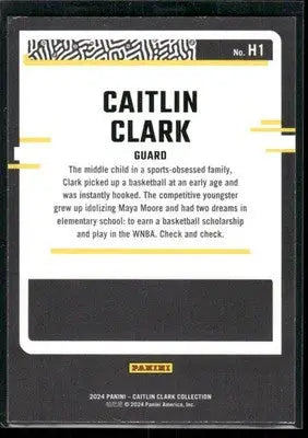 2024 Panini Donruss Highlights Caitlin Clark #H1 Basketball - Basketball Card Single
