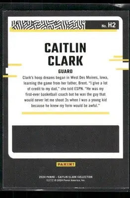 2024 Panini Donruss Highlights Caitlin Clark #H2 Basketball - Basketball Card Single