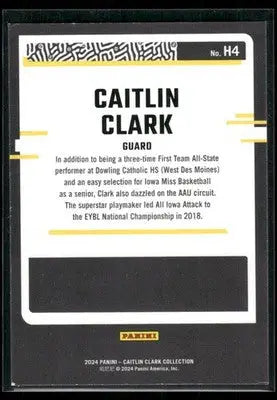 2024 Panini Donruss Highlights Caitlin Clark #H4 Basketball - Basketball Card Single