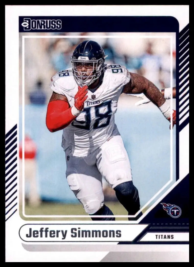 2024 Panini Donruss Jeffery Simmons #179 Tennessee Titans Football Card NFL - Football Card Single