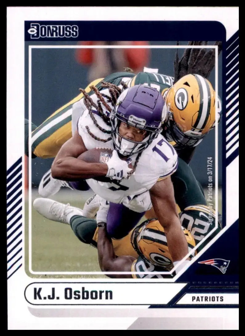 2024 Panini Donruss KJ Osborn #31 New England Patriots Football Card NFL Sports - Football Card Single