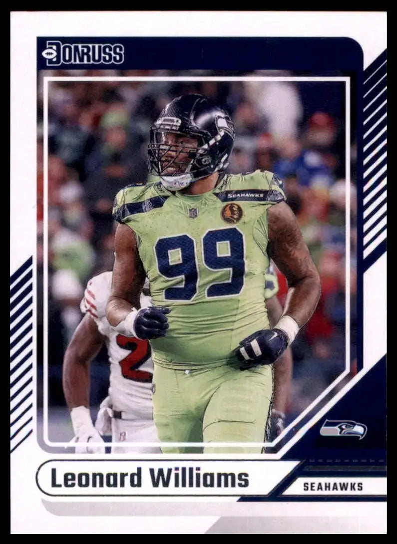 2024 Panini Donruss Leonard Williams #23 Seattle Seahawks Football Card NFL