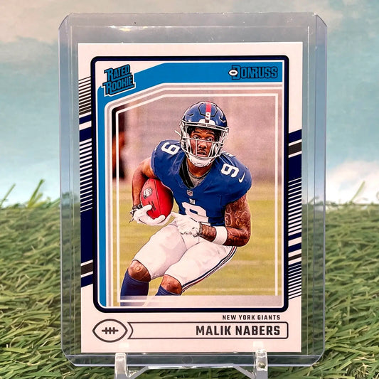 2024 Panini Donruss Malik Nabers #383 Rated Rookie (RC) New York Giants - Football Card Single