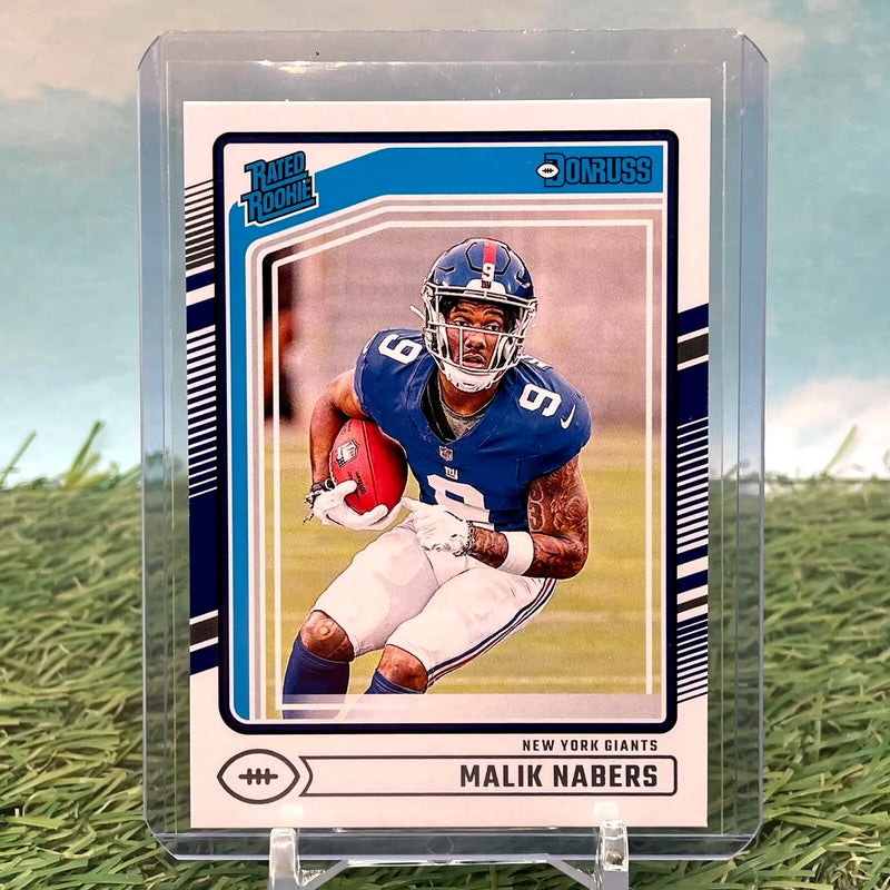 2024 Panini Donruss Malik Nabers #383 Rated Rookie (RC) New York Giants - Football Card Single
