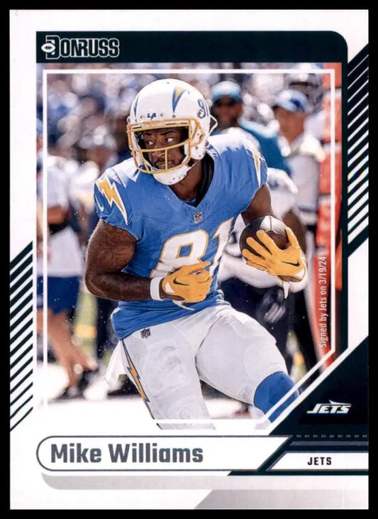 2024 Panini Donruss Mike Williams #279 New York Jets Football Card NFL Sports - Football Card Single