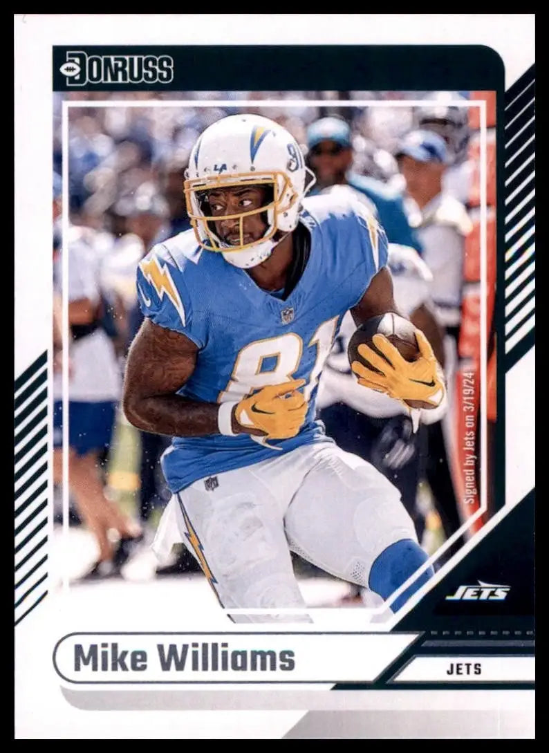 2024 Panini Donruss Mike Williams #279 New York Jets Football Card NFL Sports - Football Card Single