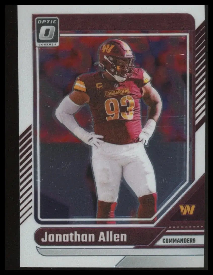 2024 Panini Donruss Optic Jonathan Allen #200 Washington Commanders Football NFL - Football Card Single
