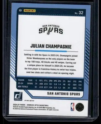 2024 Panini Donruss Optic Julian Champagnie #32 Pink Basketball - Basketball Card Single