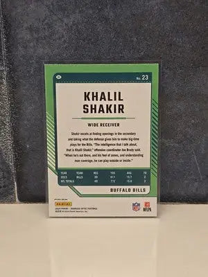 2024 Panini Donruss Optic - Khalil Shakir #23 Holo Prizm - Football Card Single