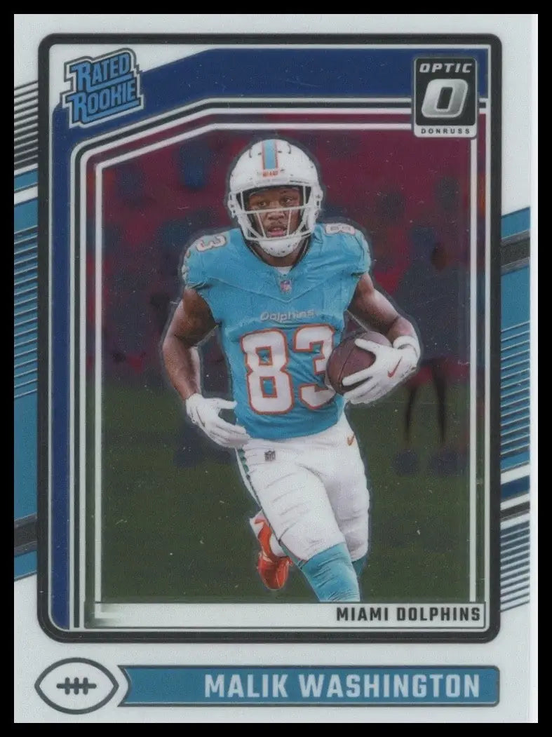 2024 Panini Donruss Optic Malik Washington Rookie #272 Miami Dolphins Football - Football Card Single