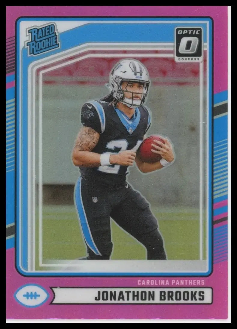 2024 Panini Donruss Optic Pink Jonathon Brooks Rookie #354 Carolina Panthers NFL - Football Card Single