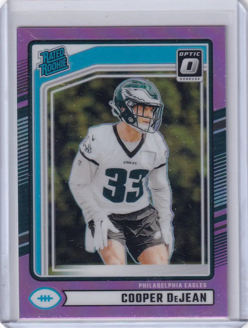 2024 Panini Donruss Optic Pink Preview #305 Cooper Dejean - Philadelphia Eagles - Football Card Single